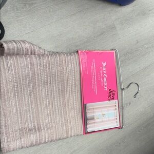 Juicy Couture Pink and Silver Striped Fabric